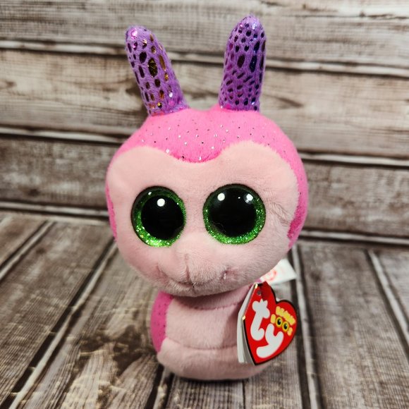 TY BEANIE BOO Scooter Pink Purple 6” Snail with Tags Stuffed Animal Toy NWT NEW - Picture 1 of 6
